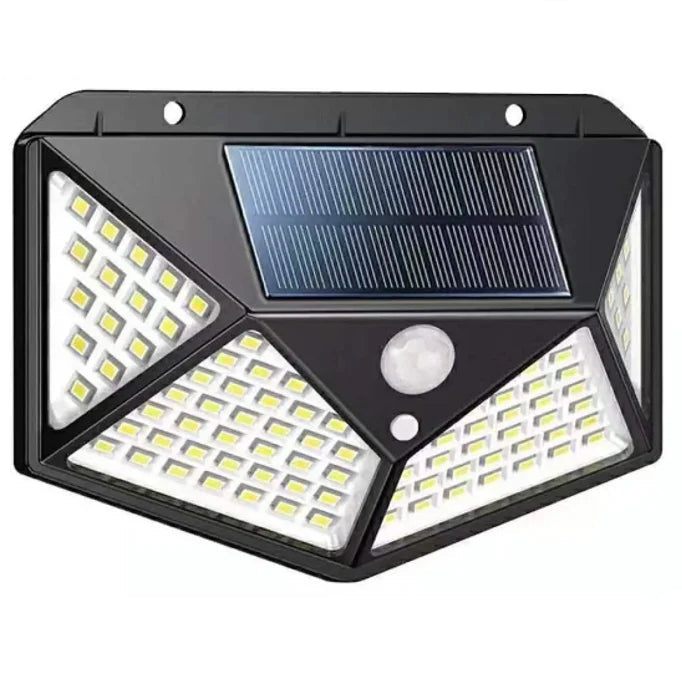 Luminária/Luz/Luz de Emergência para Parede C/Placa Solar 100 Led Sensor Presença Com 3 Funções