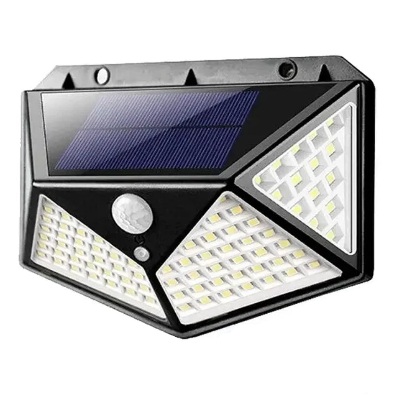 Luminária/Luz/Luz de Emergência para Parede C/Placa Solar 100 Led Sensor Presença Com 3 Funções