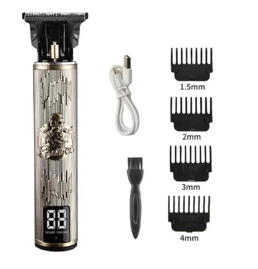 T9 Máquina de corte de cabelo profissional sem fio Aparador de cabelo elétrico com tela digital Máquina de cortar cabelo Barbeador de barba masculino Barbeiro para homens