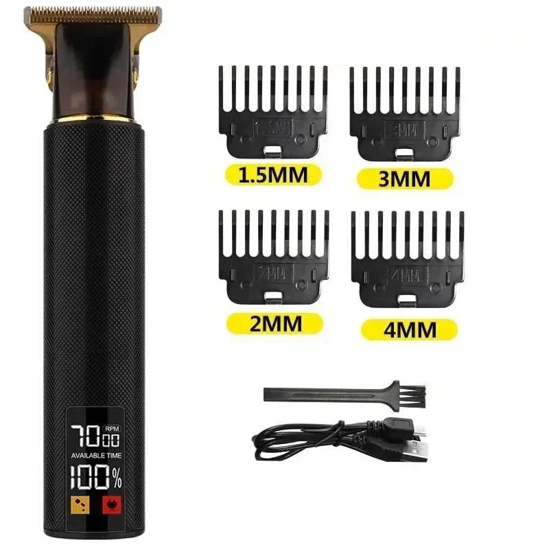 T9 Máquina de corte de cabelo profissional sem fio Aparador de cabelo elétrico com tela digital Máquina de cortar cabelo Barbeador de barba masculino Barbeiro para homens