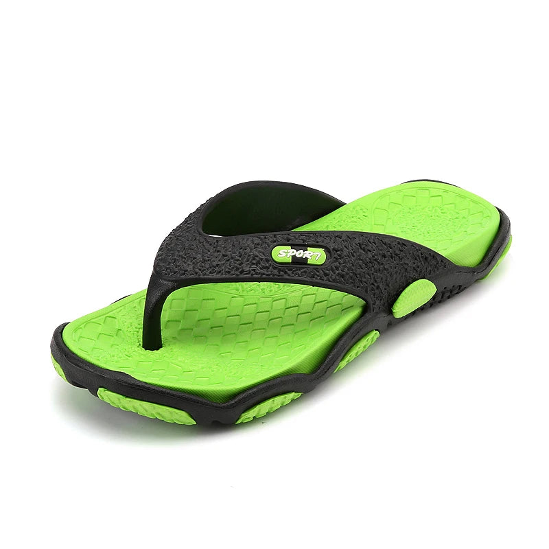 Chinelos para Homens Massagem Antiderrapante Fresco Exterior Flip Flops Respirável Sandálias de Biqueira de Sola Grossa