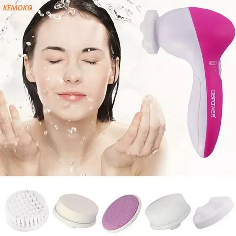 Transforme Sua Rotina de Beleza com o Limpador Facial Elétrico 5 em 1!