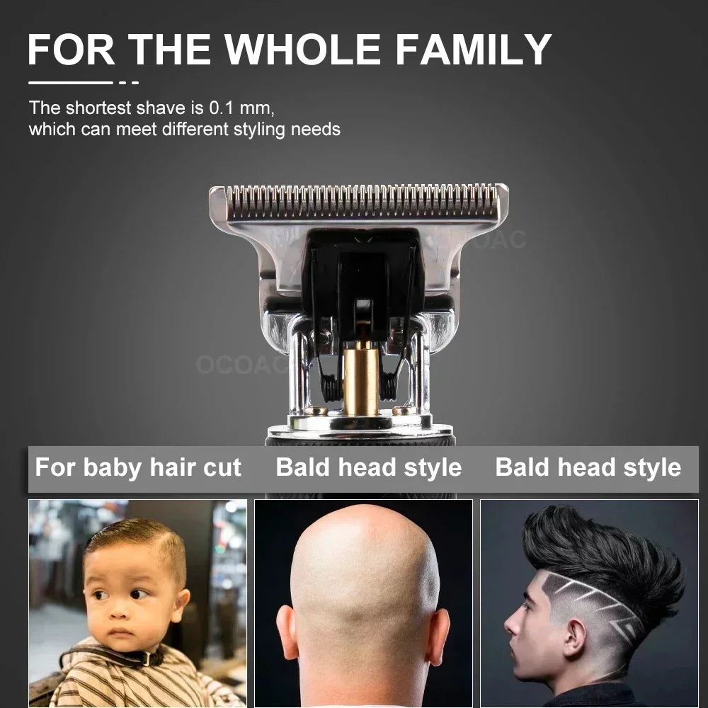 T9 Máquina de corte de cabelo profissional sem fio Aparador de cabelo elétrico com tela digital Máquina de cortar cabelo Barbeador de barba masculino Barbeiro para homens